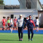 Oltre venti i trainer in new entry nei prossimi regionali I due tecnici Stenta e Di Biase, all'entrata in campo, prima del fischio d'inizio